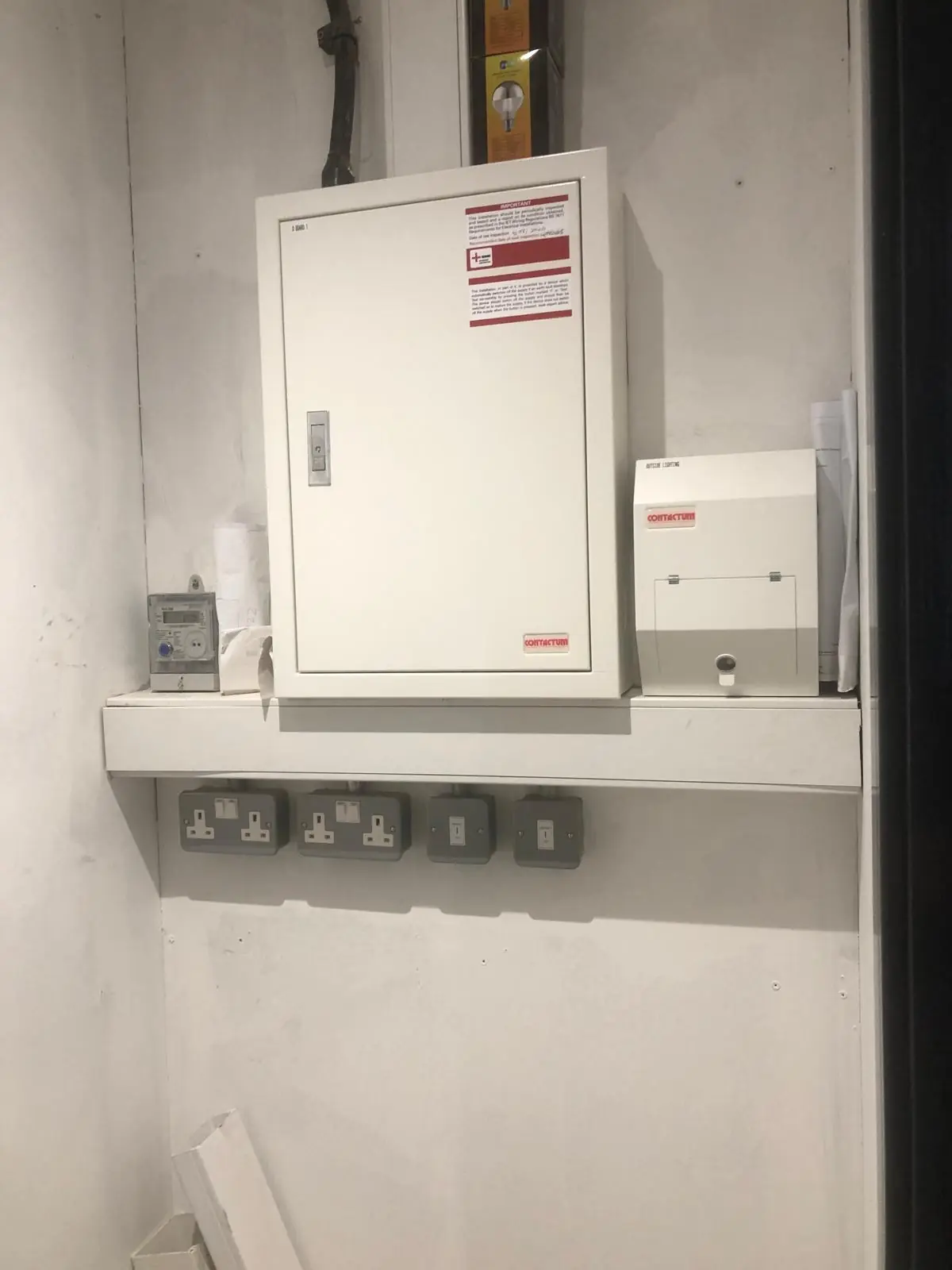 Consumer unit and distribution board installation